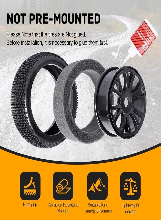 CrazyHobby RC Buggy Wheels and Tires with 17mm Hex for 1/8 Arrma Typhon 6S BLX Losi 8IGHT HPI Racing Trophy Brushless RC Off Road Car, 4PCS - Image 5